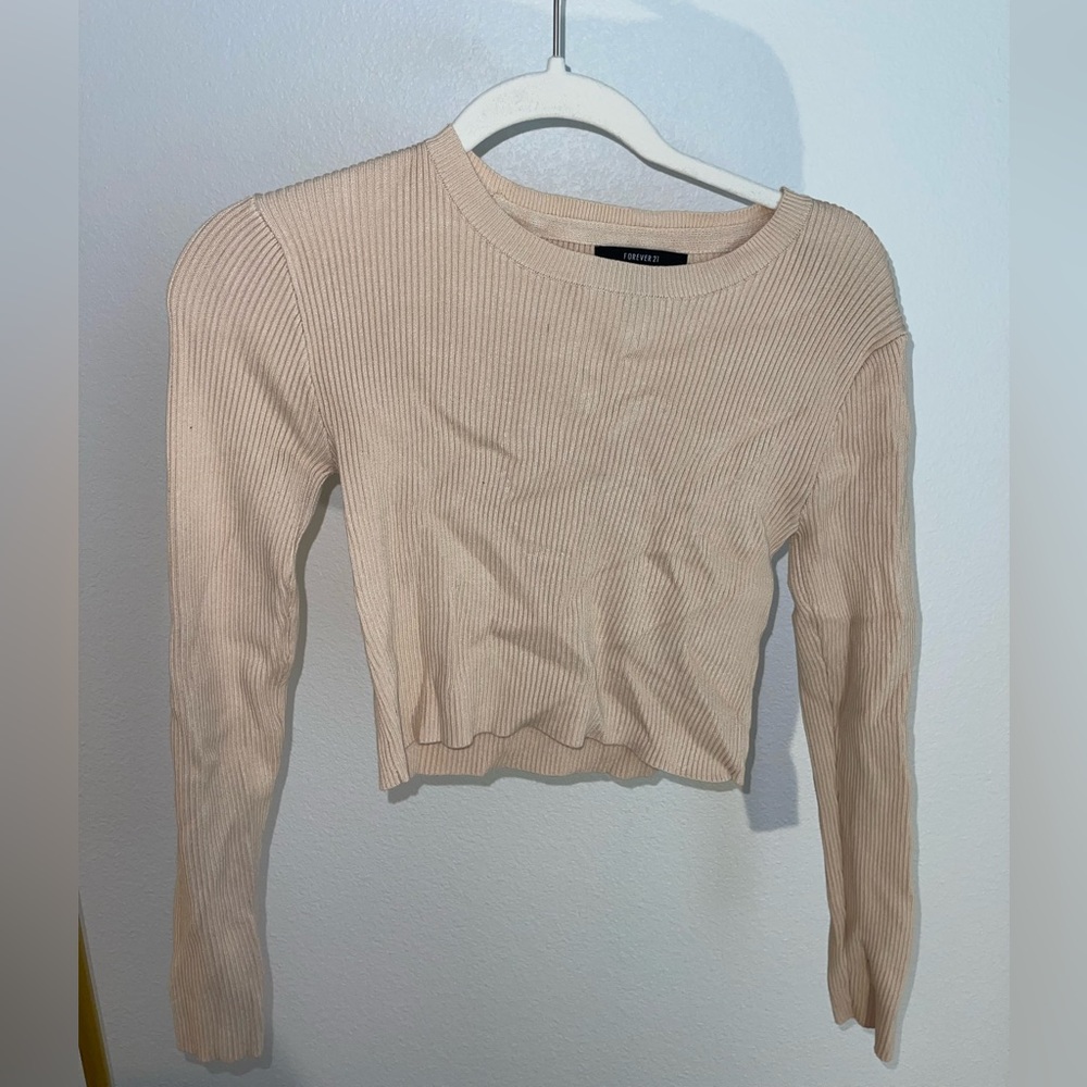 Forever 21 crop top long sleeve shirt